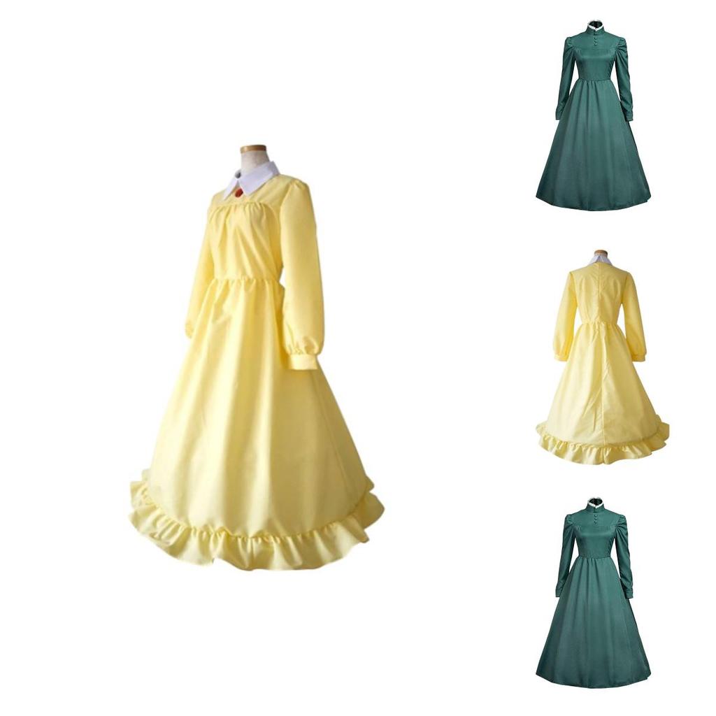 Howl's Moving Castle Sophie Women Buttoned Chest Dress Cosplay Uniform