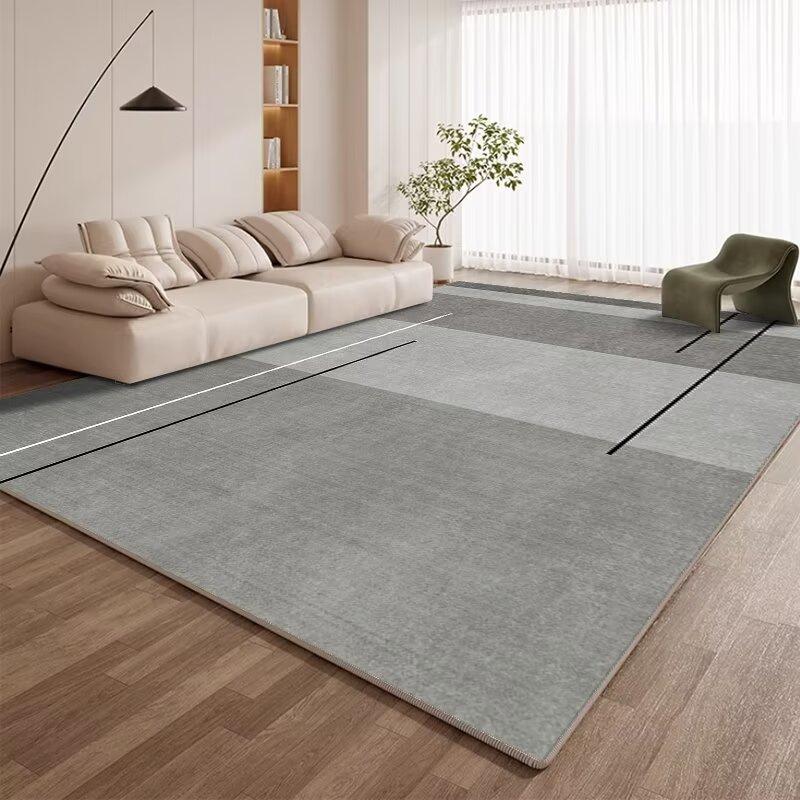 Modern Geometric Carpet Living Room Fashion Simple Style Decoration Soft Large Rugs Bedroom Bedside Non-slip Washable Floor Mats