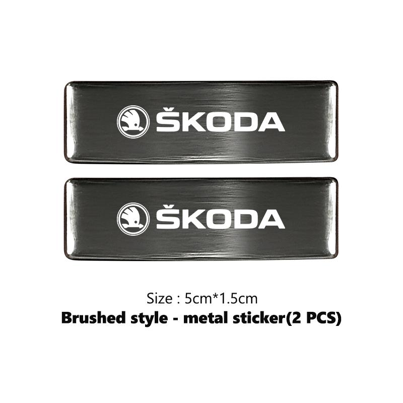 Car Decals Accessories Aluminum Alloy Emblem Auto Body Stickers Decoration For Skoda VRS Octavia 1 2 3 A7 A5 Fabia Rapid Superb