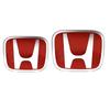 2Pcs for Honda Front Rear Emblem Accord 2013-2023 ABS Chrome Car Logo Badge Fit for 9th 10th Gen Sedan Models Replacement