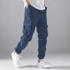 Zipper Men's Flap Pocket Side Drawstring Waist Men's Cargo Pants Men Baggy Trousers Men Thin Cargo Pants