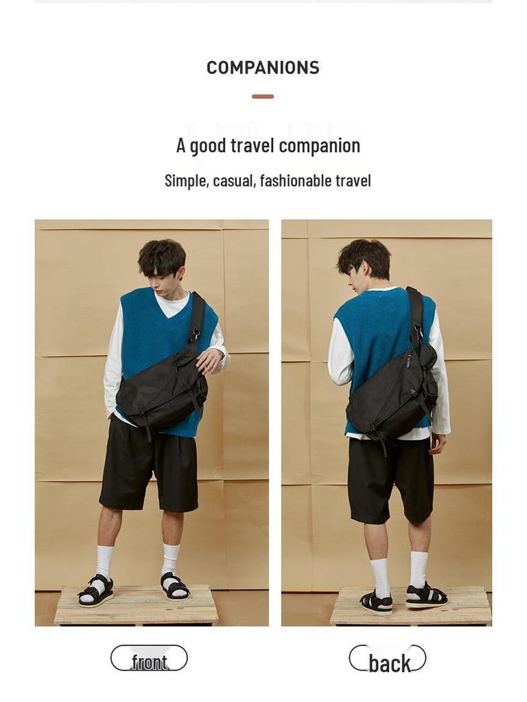 Herren Jugend Schultertasche Messenger Bag im japanischen Stil - Trendig, Große Kapazität für den Freizeitgebrauch