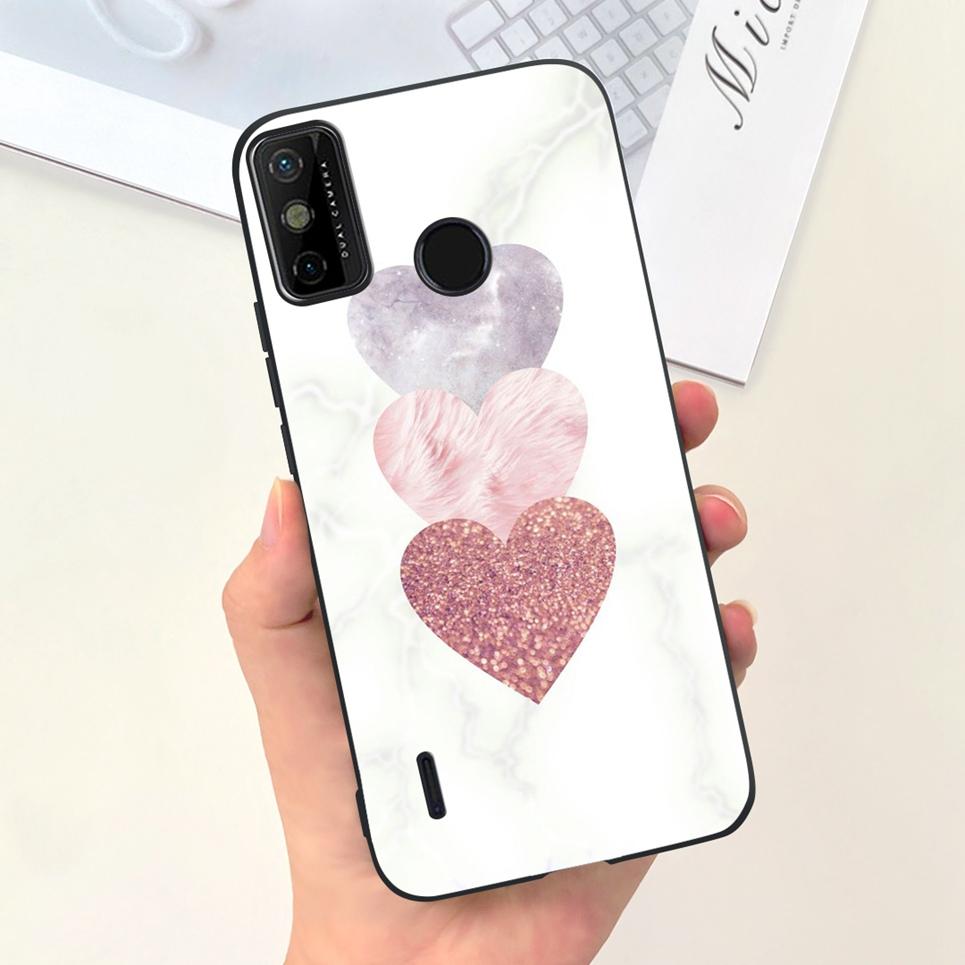 For Tecno Spark 6 Go Case KE5j KE5k Cute Astronaut Cat Night View Cover Liquid Silicone Phone Cases For Spark 6GO Bumper Fundas