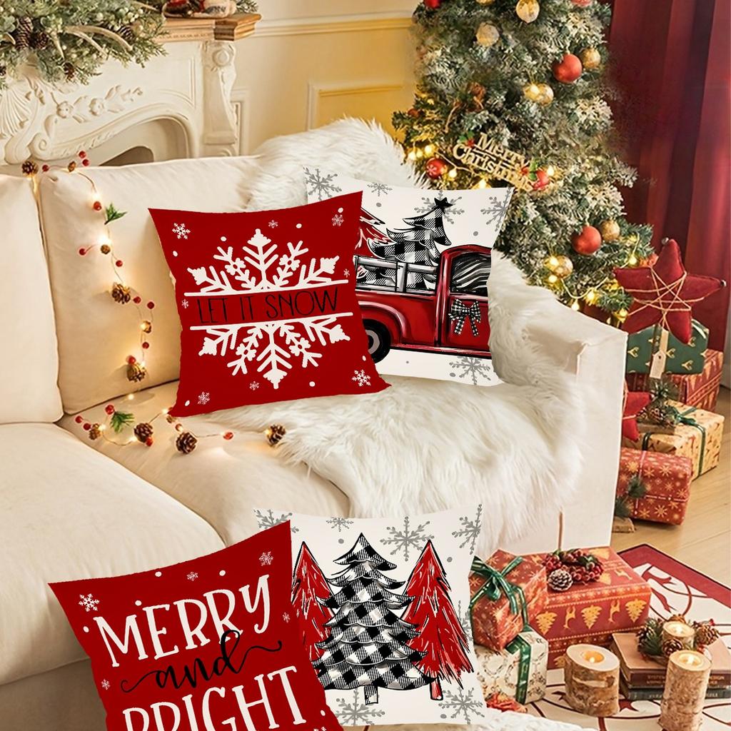 45*45 Christmas Cushion Cover Pillowcase Merry Christmas Decoration Cushion Pillow Cases Home Xmas Gifts Pillow Covers
