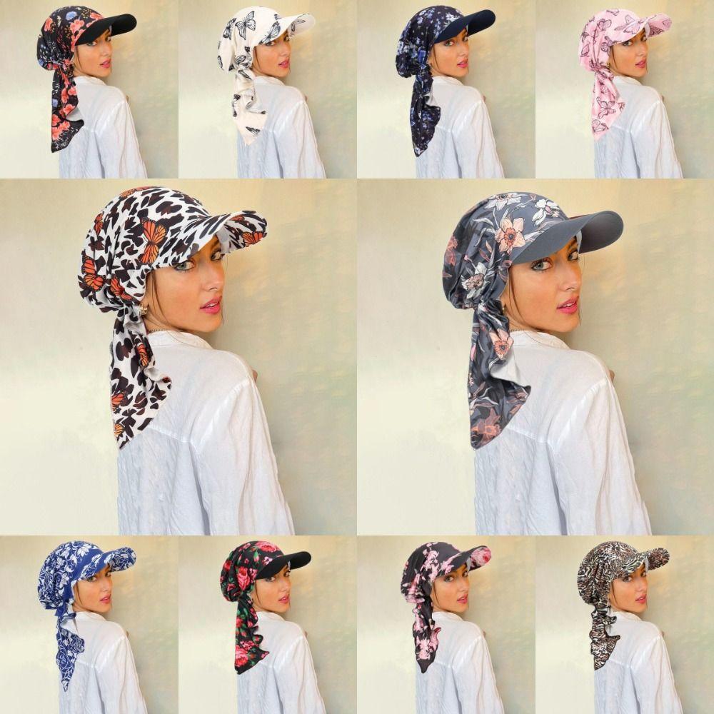 Cappello Turban con Visiera Berretto da Baseball Moda Donna Hijab Cappelli Viaggio