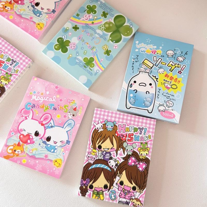 70Sheets Cute Retro Japanese-Style Girl Rabbit No Sticky Scrapbooking Memo Pads Message Paper Journal Notepad School Stationery