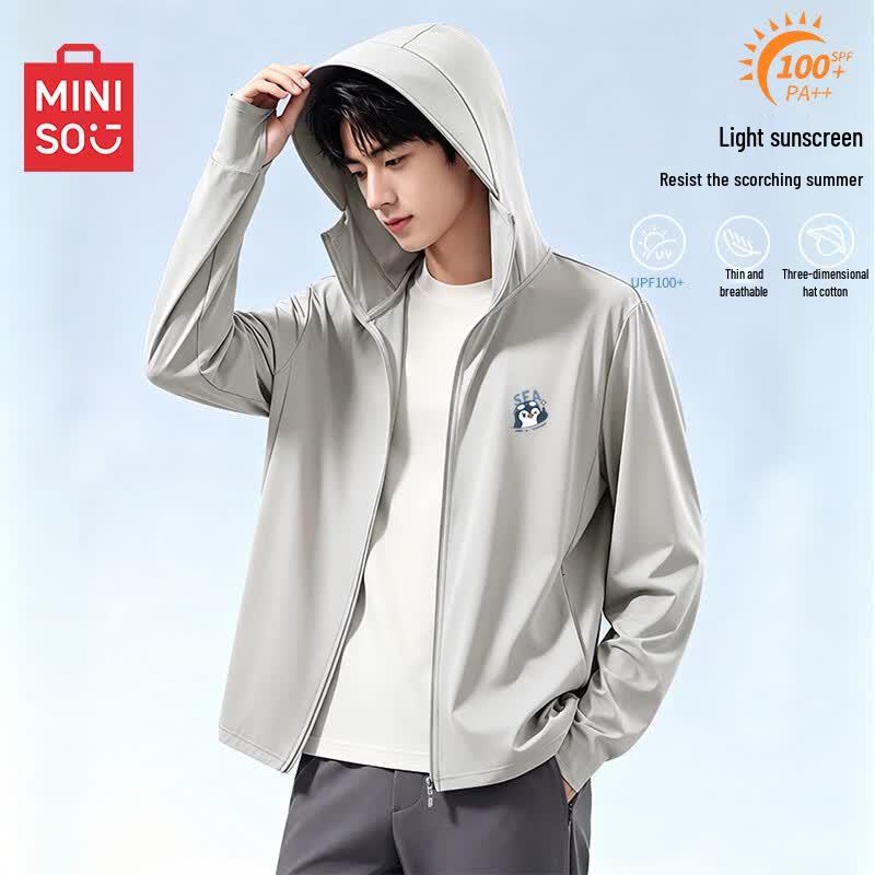 MINISO Men s Ice Silk UPF100+ Sun Protection Hoodie 5XL