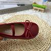 Korean Style Vintage Bowknot Non Slip Little Girls Fashion Single Dance Shoes