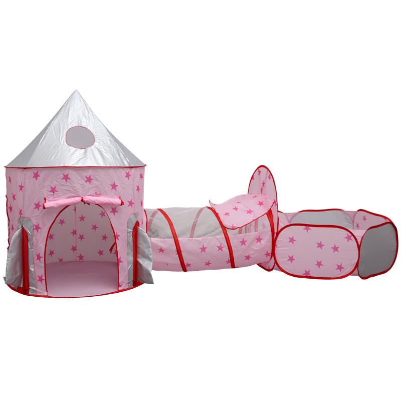 ZISIZ Kids' Rocket Play Tent & Tunnel Set