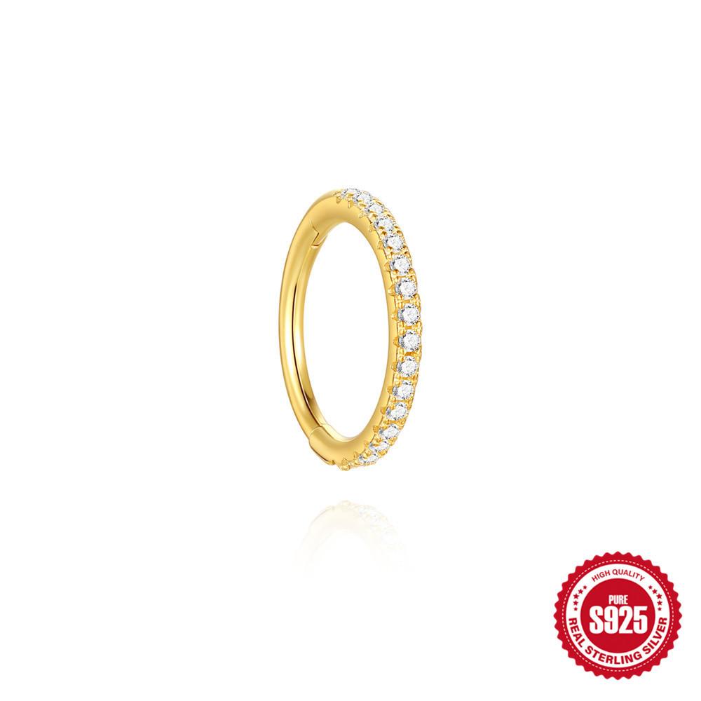 

Стильные и простые серьги-пусеты из стерлингового серебра S925 с персонализированными треугольными бриллиантами лошадиный глаз для пирсинга хряща и носа 925 Silver