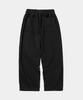 LETTERCOMO Heavy Cotton Garment Piping Wide Sweatpants Black