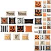 Stylish Halloween Pumpkin Decorative Pillowcases With Invisible Zipper Design