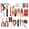 35Pcs Multifuntional Tools Set Steel Household Electrician Kits Hardware Toolbox Black+Orange