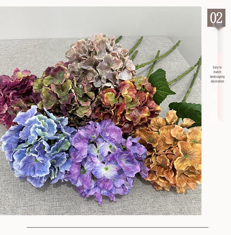 Hydrangea Silk Flower Bridal Bouquet - Moisturizing, High-Grade, Handheld for Weddings
