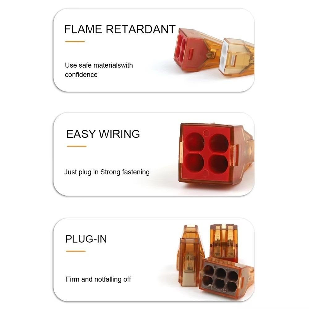 10PCS Push In Quick Terminal 2/3/4/5/6/8 Pin Splice Terminal Electrical Connector Electrical Wiring