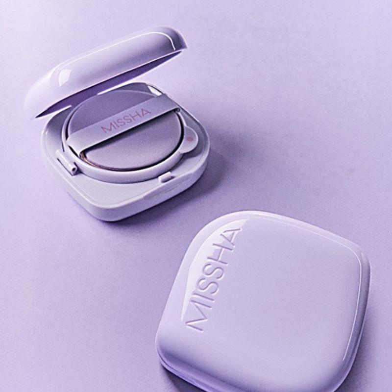 MISSHA Layering Fit Cushion Semi Glow SPF50+ PA++++ Koreanische Cushion Foundation Natürliche Strahlende Abdeckung Langanhaltendes Make-up 15g