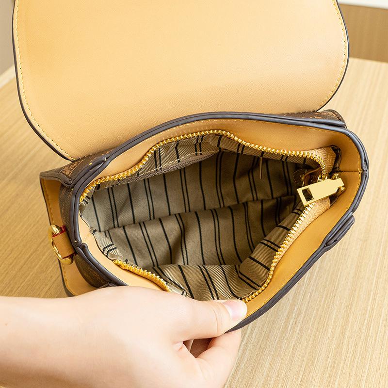 Summer Light Luxury Women's Bag  Fashionable and Versatile Small Square Bag  Patchwork Printed Single Shoulder Crossbody Bag