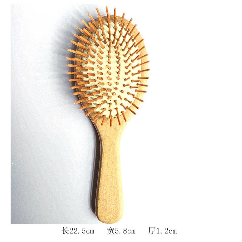 Houten Stalen Naald Luchtkussen Kam Haarborstel Pin Haarborstel Hoofdhuidmassage Verbeter Haar Gezondheid Houten Paddle Ontwarrende Kam