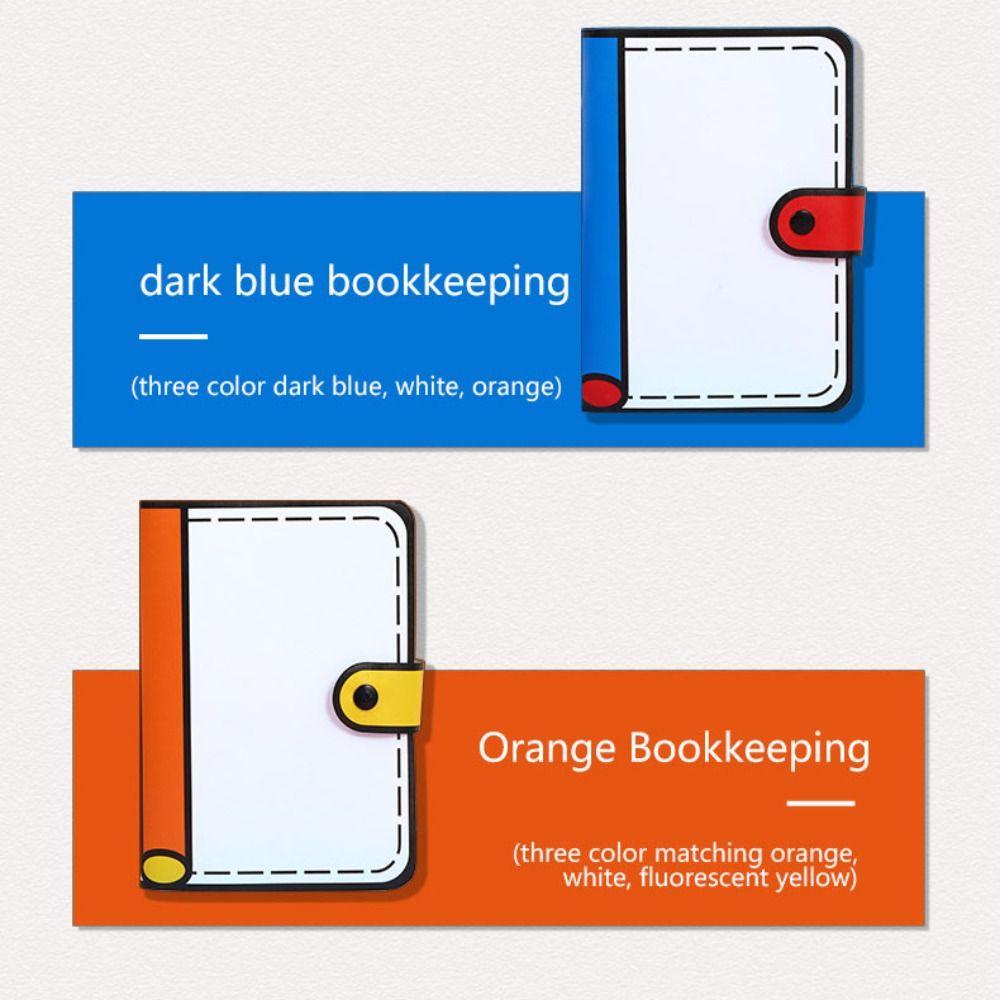 A6 Accounting Book 100Sheets Loose Leaf Notebook Multi-function PU Leather Notebook  Stationery