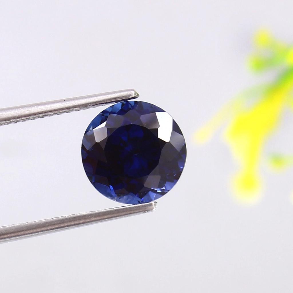 Natural Royal Blue Sapphire Loose Gemstone 10 Ct Ceylon Round Shape September Birthday Birthstone