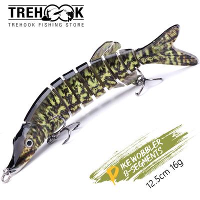 Hechtangelköder 125mm 16g Sinkende Crankbaits Angelwobbler für Hecht Lebensechte Hard Baits Swimmbait
