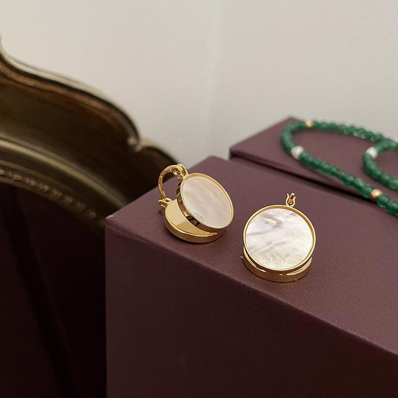 Geometrische ronde oorbel eenvoudige temperament elegante oorbellen lichte luxe mode veelzijdige oorbellen