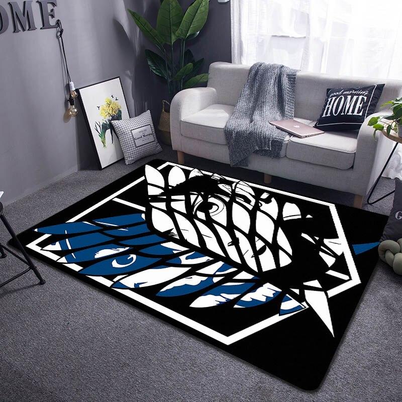 Attack On Titan Wings of Freedom Cartoon Carpet Children's Carpet Living Room Bedroom Anti-slip Carpet Photography Props Carpet