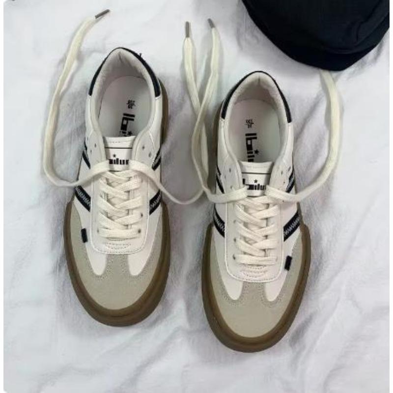 Neuer Stil Mode Luxusschuhe für Damen Klassische Sneaker Damen Leder Retro Low Cut Schnürschuhe Casual Damen Sneaker Übergröße 43