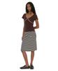 PARTIMENTO WOMEN Pwc Contrast Binding V-Neck Top_Brown