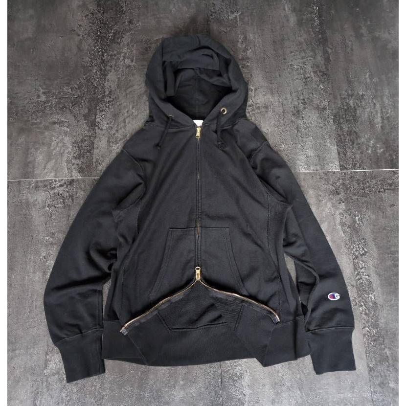 Champion Reverse Weave Hoodie Men S Black Made in USA Red Tag Double Zip Champion Reprint Made in USA Red Tag Reverse Weave Double Zip Hoodie Men s S