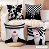 Advanced Black White Cushion Cover Pillowcase Ultra Soft Skin Friendly Fabric Cloud Like Comfort & Concealed Zipper