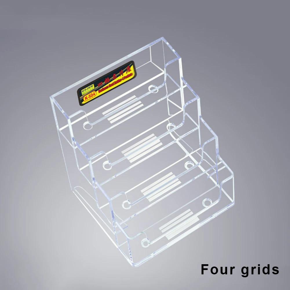 4-Layer Transparent Display Stand Desktop Business Card Box Dedicated Office Business Card Holder Desk Storage Box