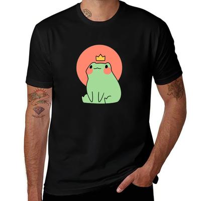 Cute Frog In Crown TShirt Graphic Print Short Sleeve TShirt