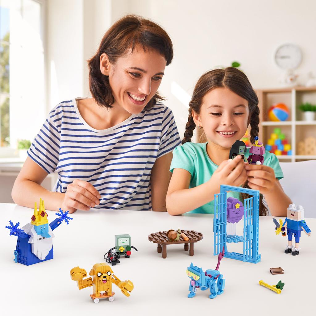 8v1 Dobrodružství Čas Stavebnice Finn Jake Ledový král Bimo Akční figurky Model Kostky Dárky pro děti Dospělé