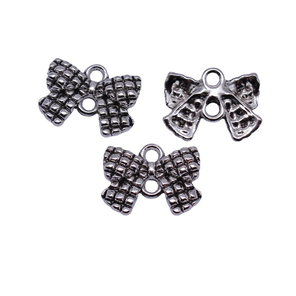 Double Hole Bow Connectors Cute Ribbon Charms For Earring And Bracelet Making