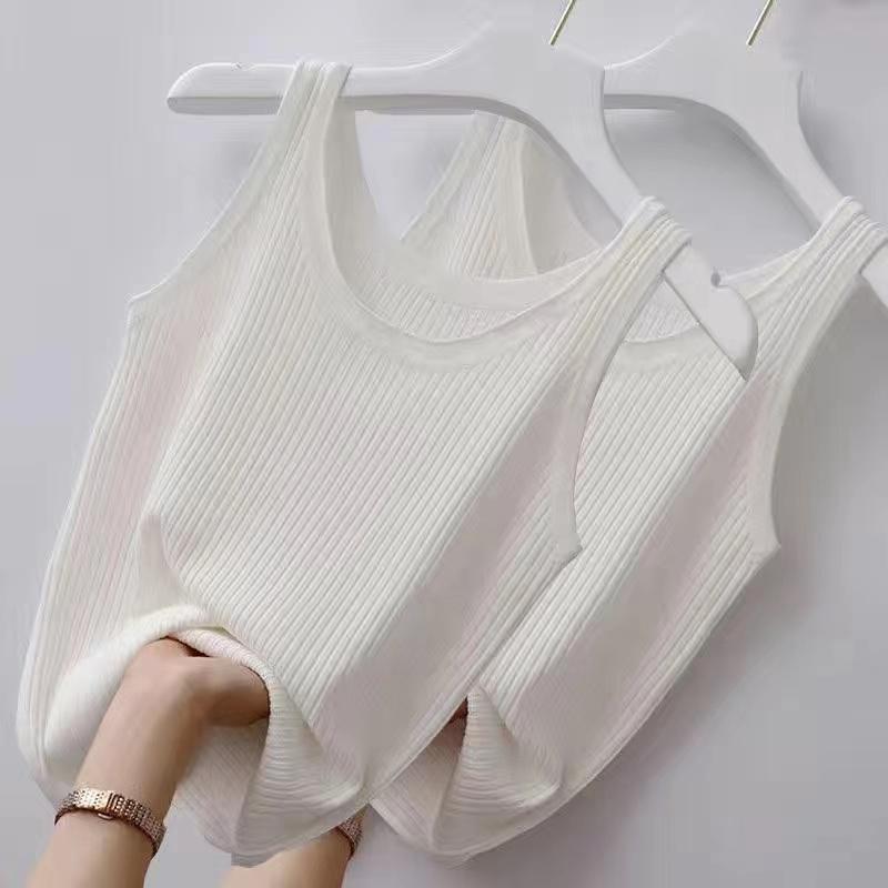 Vest Women Slim Outer Wear Inner Layering Bottomed Sleeveless Shirt Thin