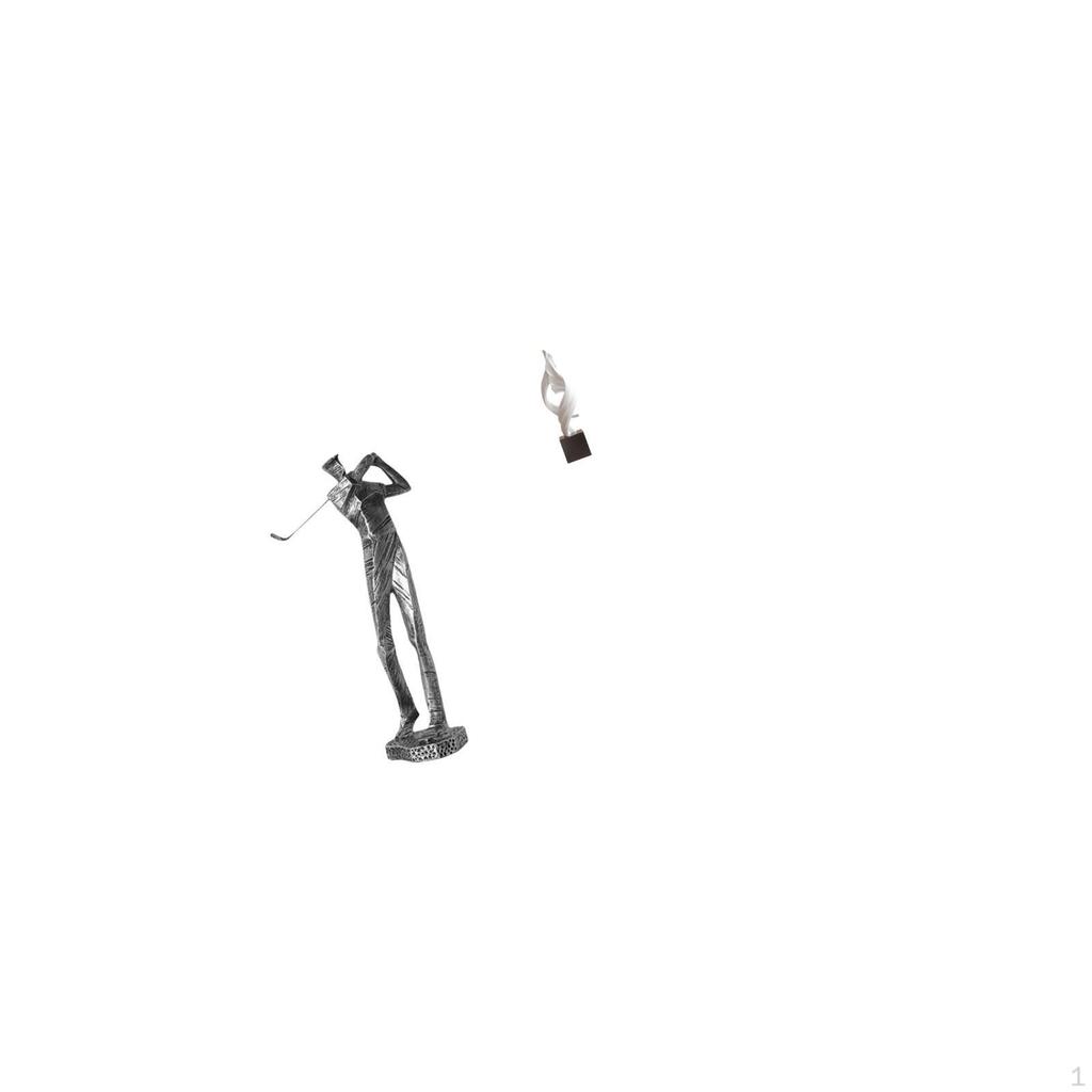 Golfing Resin Figurine Modern Golfer Sculpture Abstract Art Statue Decorative Souvenir Desktop