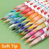 12/24/36/48 Colors Direct Liquid Acrylic Paint Marker Soft Brush Tip Pens Sets Professional Drawing For DIY Artistic Creation