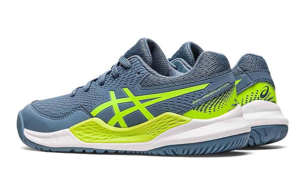 Asics Gel Resolution 9 GS 'Steel Blue Hazard Green' 1044A067-400
