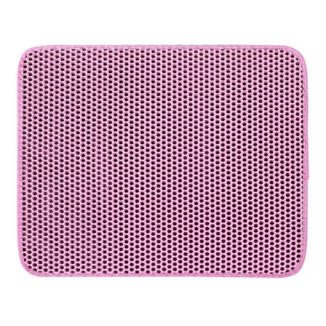 

Водонепроницаемый коврик для кошачьего туалета, двухслойный коврик для кошачьего туалета, нескользящий песочный коврик для кошек, моющийся коврик для кровати, чистые коврики 30X45CM розовый