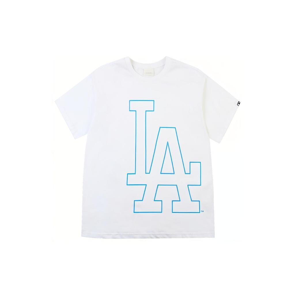 MLB Los Angeles Dodgers T Shirts Unisex White Crew Neck Moderate Straight Fit 31TSU1031-07W