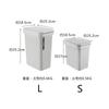 Rectangular Plastic Trash Can - Press-Type with Lid, Fits Bedroom, Living Room, Kitchen & Bathroom WF1020