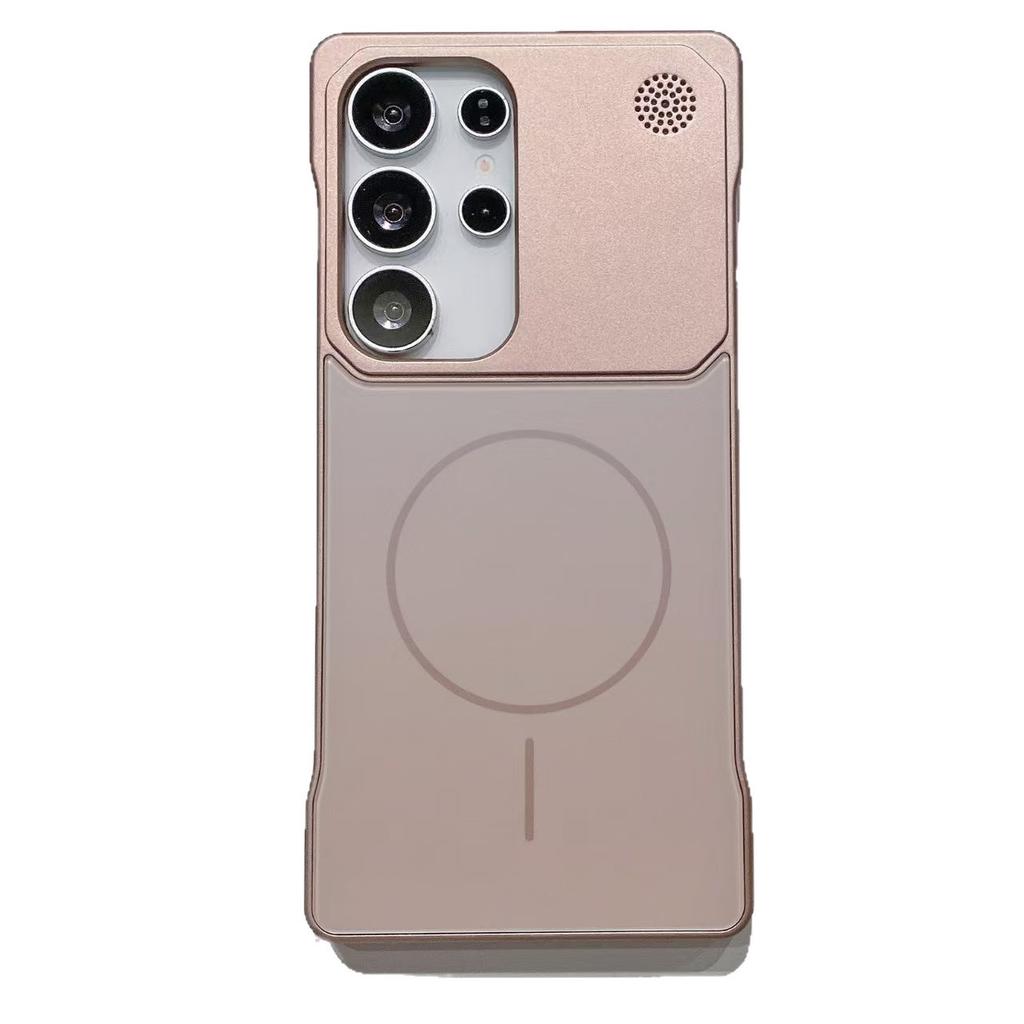 Suitable for Samsung S25 Ultra Thin Ring Magnetic Suction Phone Case S24plus Frameless AG Matte S25 Business Aromatherapy