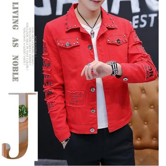 jeans red jacket