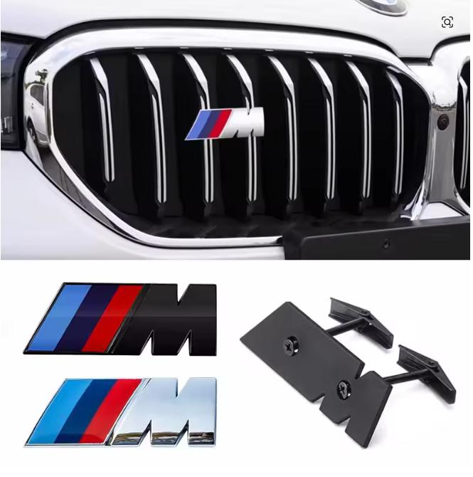 3D M Emblem Car Front Grille Badge Accessories For B-BMW M E46 E90 E60 F10 G20 F30 F20 G15 G30 X1 X2 X3 X4 X5 X6 X7 G16 G08 G26 KGT4