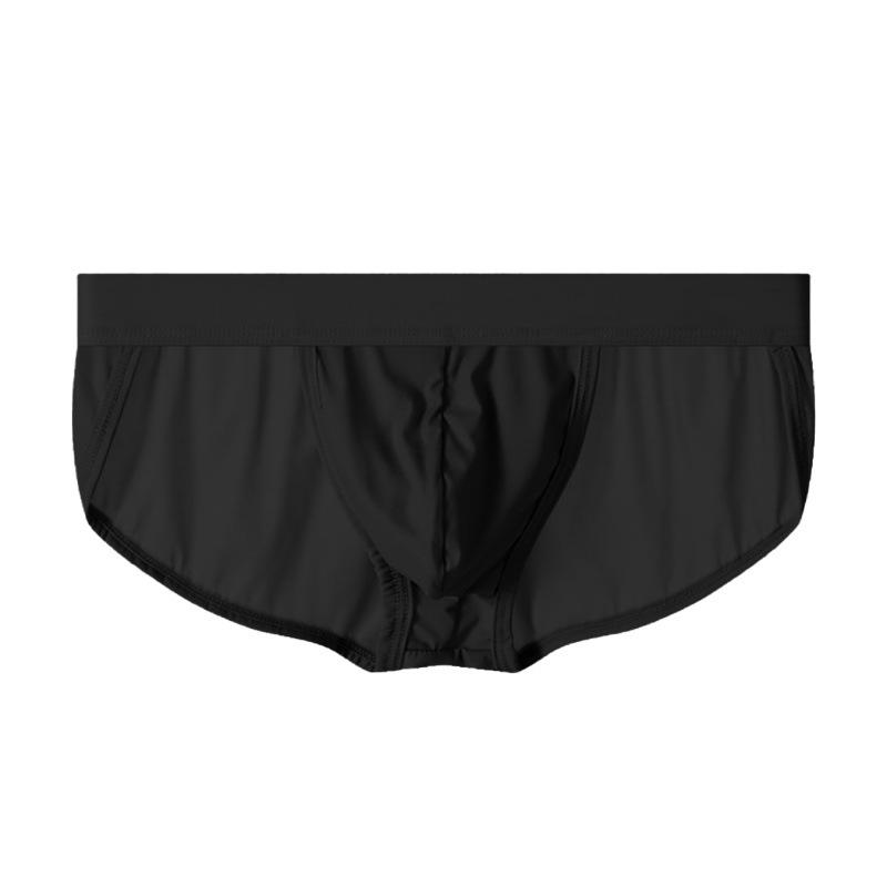 Male Summer Sexy Ice Silk Sports High Cross Triangle Briefs