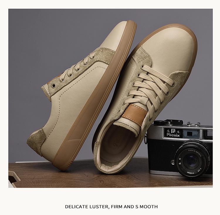 Zapatillas de Cuero Bajas para Hombre y Mujer - Estilo Coreano Casual Primavera/Otoño