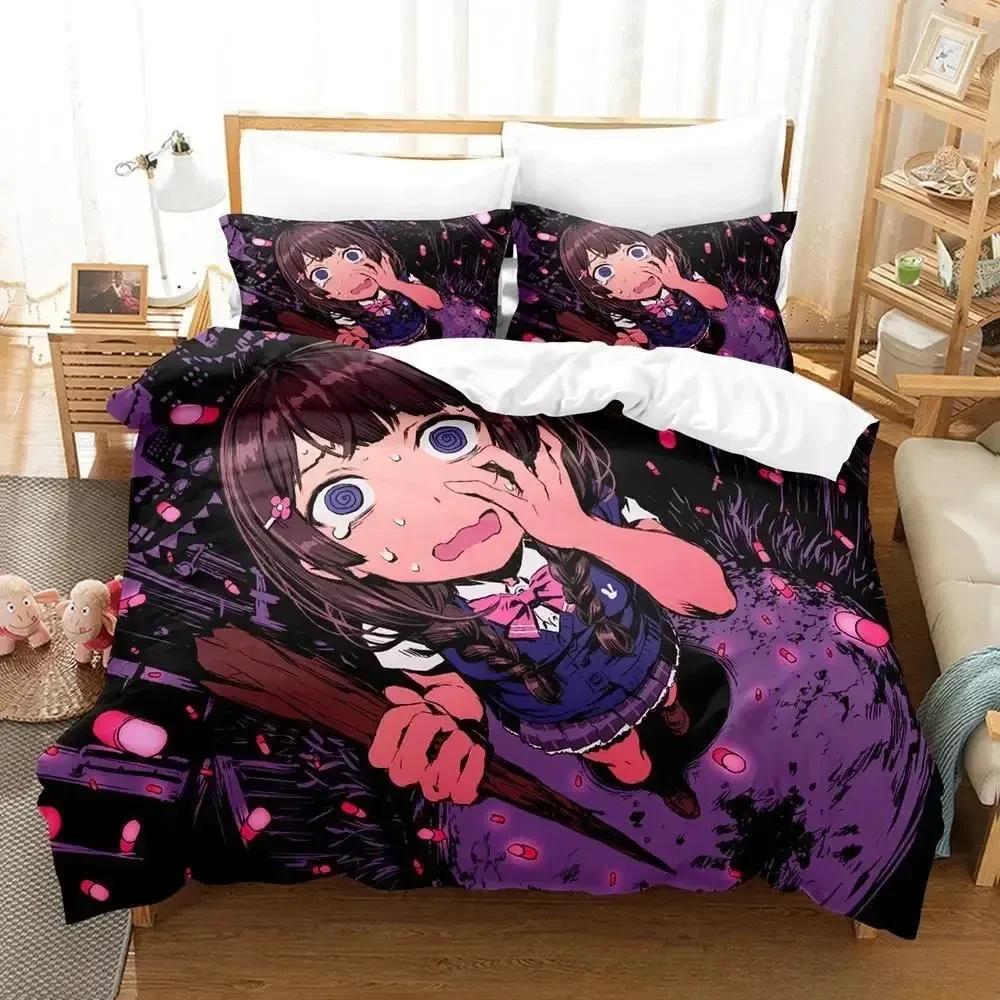 Virtueller Youtuber Tsukino Mito Cartoon Bequeme Bettdecke Bettbezug Kissenbezug Bettwäscheset Schlafzimmer Heimtextilien 3D Kawaii Mädchen