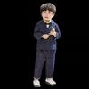 Children's Formal Suit: Flower Boy Autumn-Winter Velvet British Style for First Birthday or Performances.