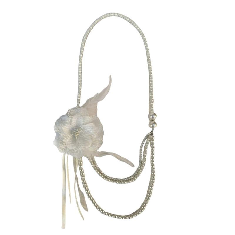 Vintage Styles Multilayer Imitation Pearls Necklace Chain Decoration for Unique and Elegant Fashion Enthusiasts 1 белый